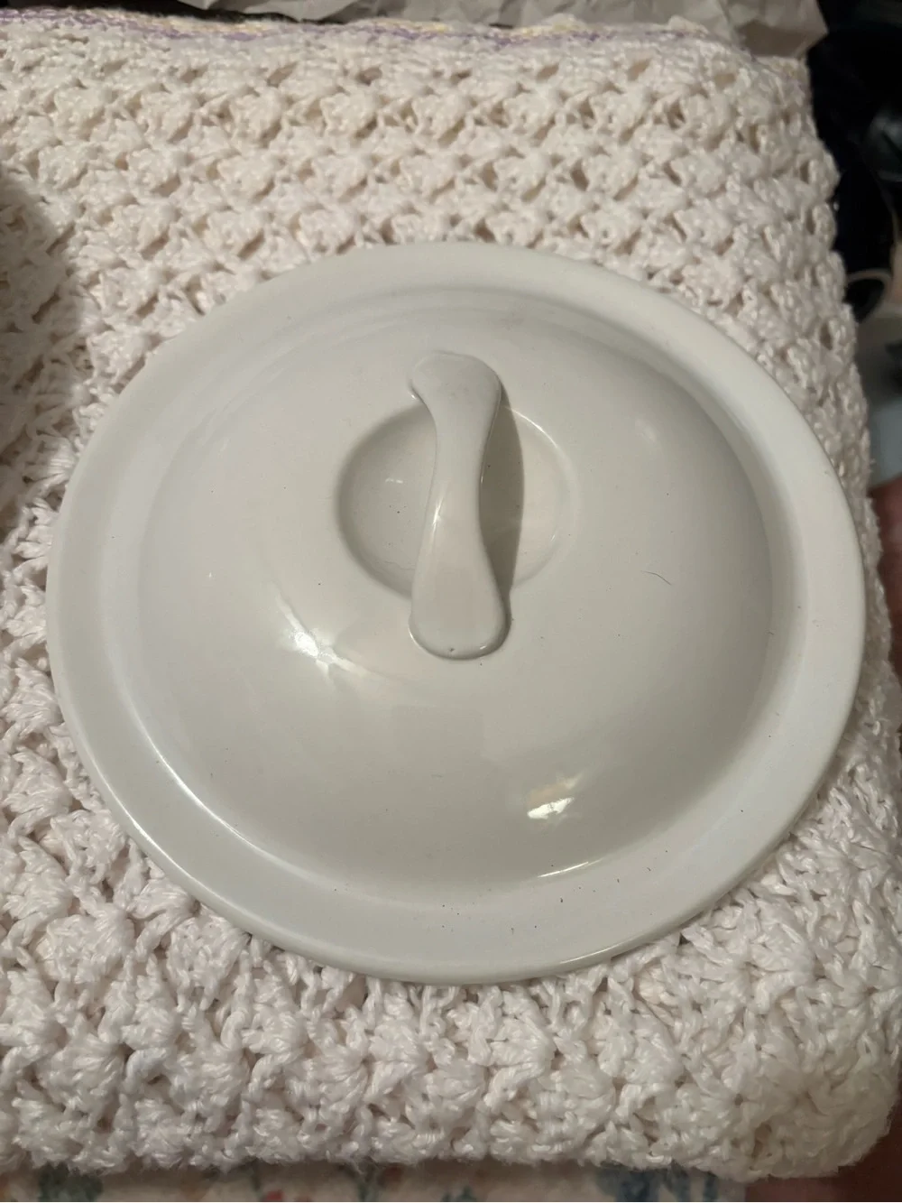 Corelle White Covered Casserole with Fruit Motif